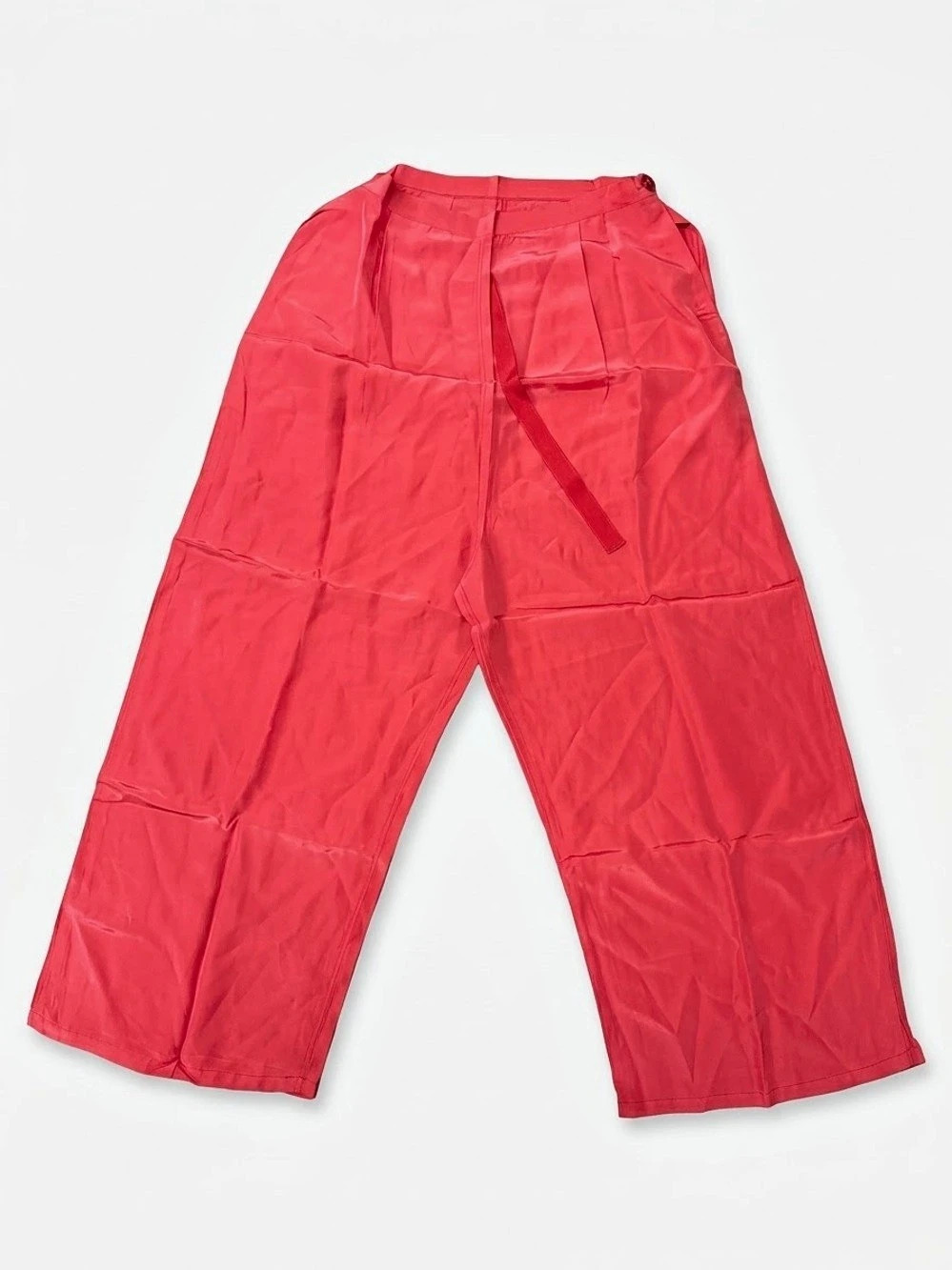 True Rockabilly High Waisted Vintage Red Wide-Leg Pants